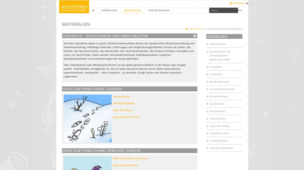 Screenshot der Auditorix-Website